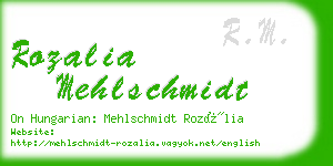 rozalia mehlschmidt business card